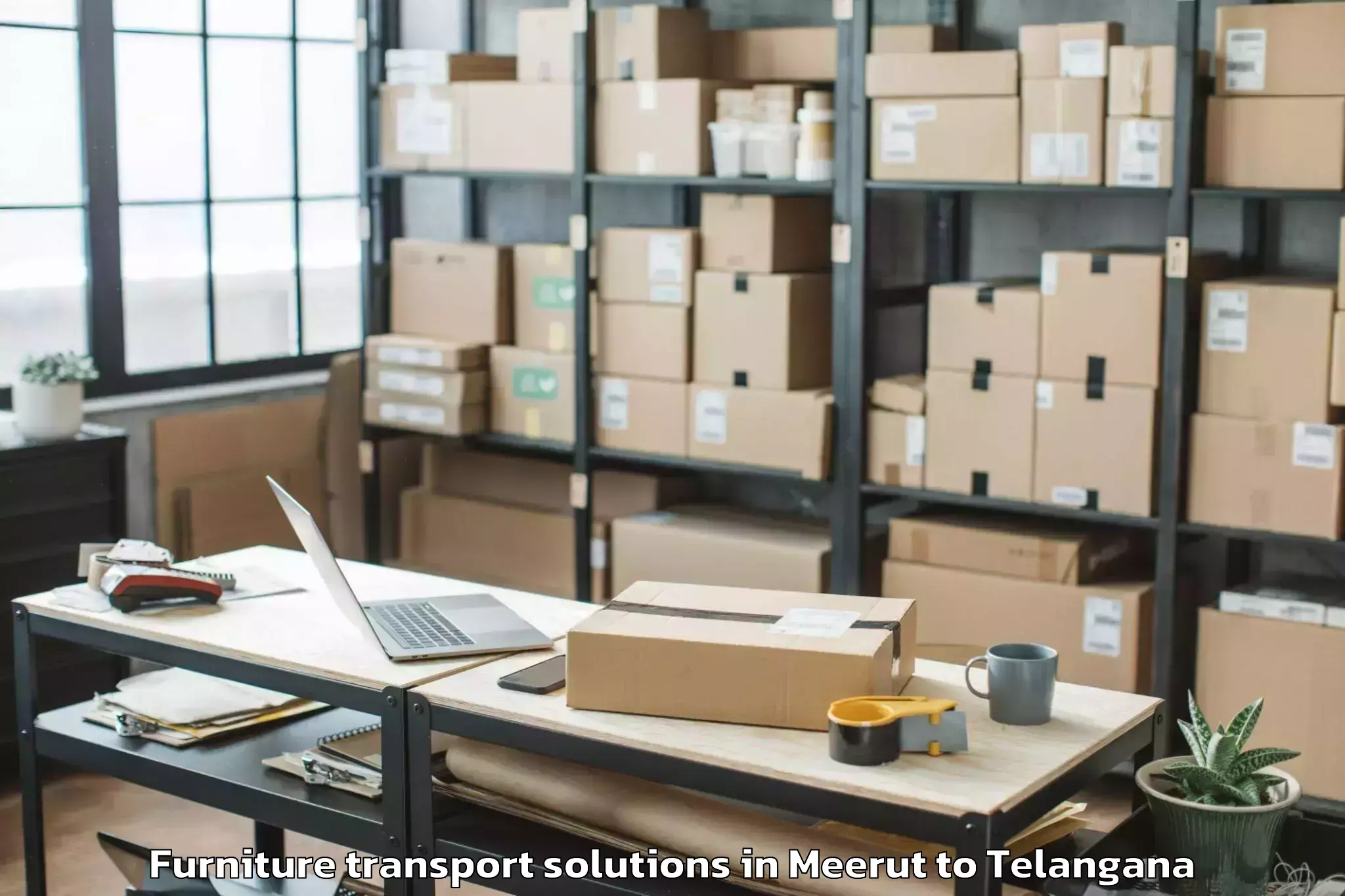 Easy Meerut to Tiryani Furniture Transport Solutions Booking